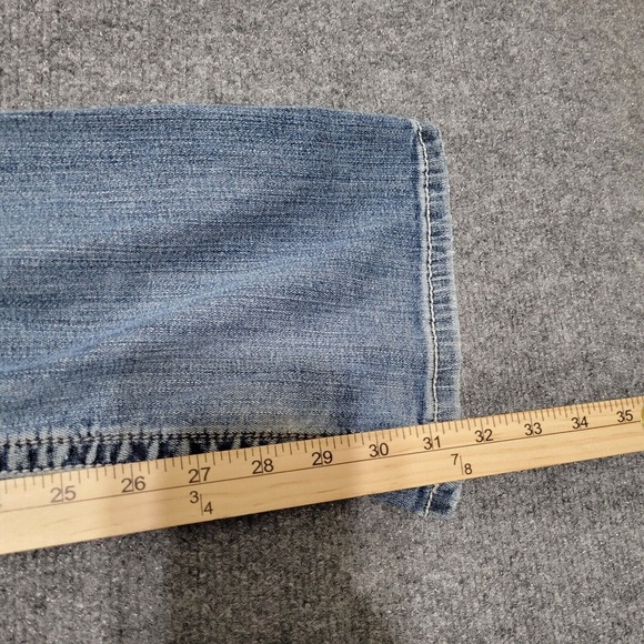 Ariat Real Jeans Women 26R Mid Rise Boot Stretch Cowgirl Thick Stitch Distressed - Picture 7 of 10